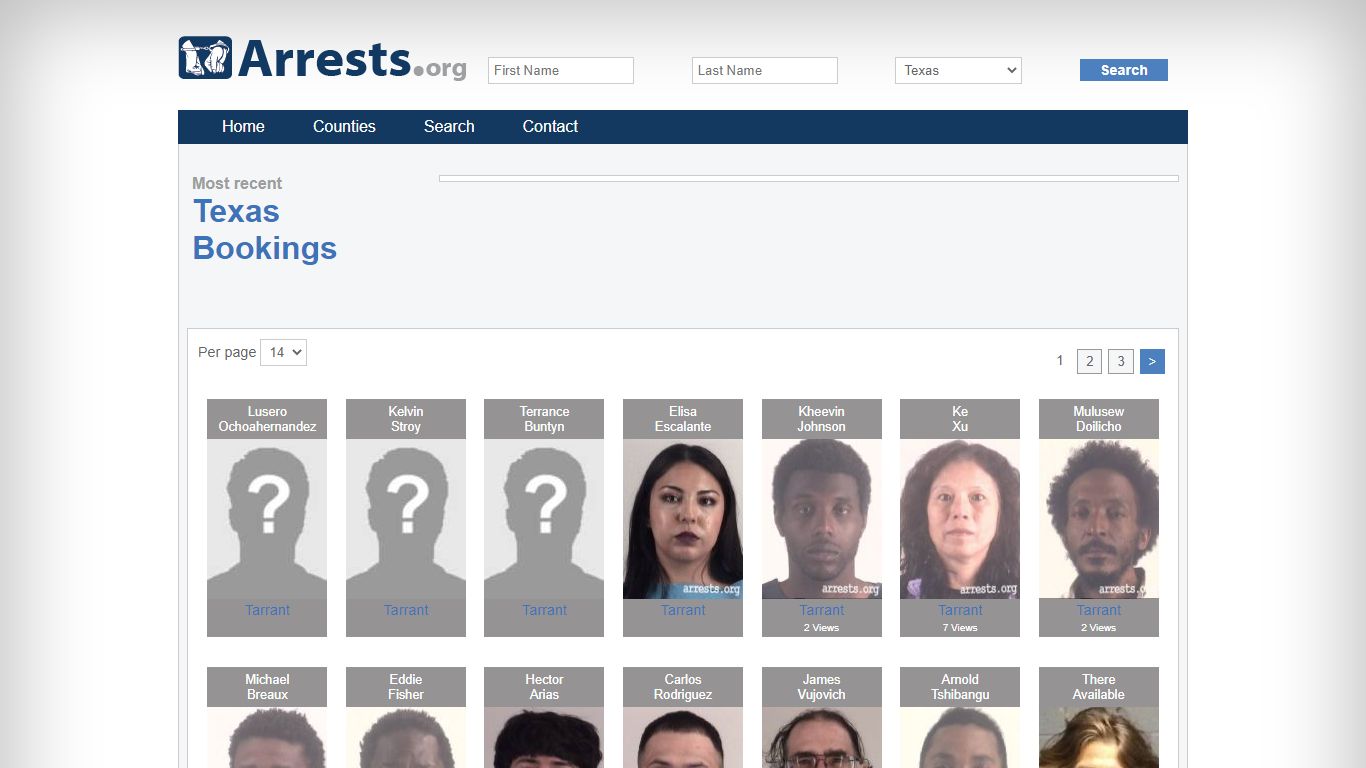 Texas Arrests and Inmate Search